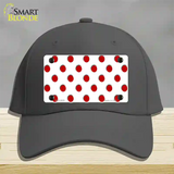 Red White Polka Dot Novelty License Plate Hat Cotton / Charcoal