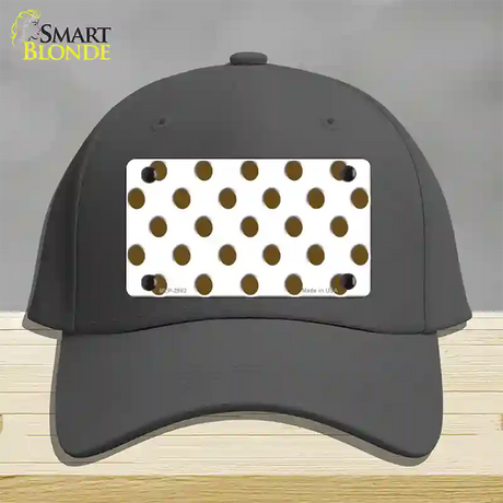 Brown White Polka Dot Novelty License Plate Hat Cotton / Charcoal