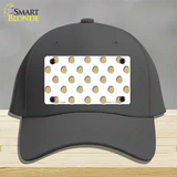 Gold White Polka Dot Novelty License Plate Hat Cotton / Charcoal