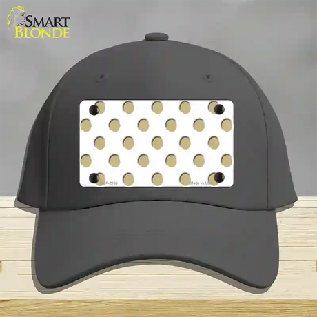 Gold White Polka Dot Novelty License Plate Hat Cotton / Charcoal