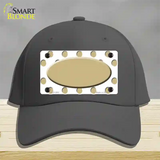 Gold White Polka Dot Gold Center Oval Novelty License Plate Hat Cotton / Charcoal