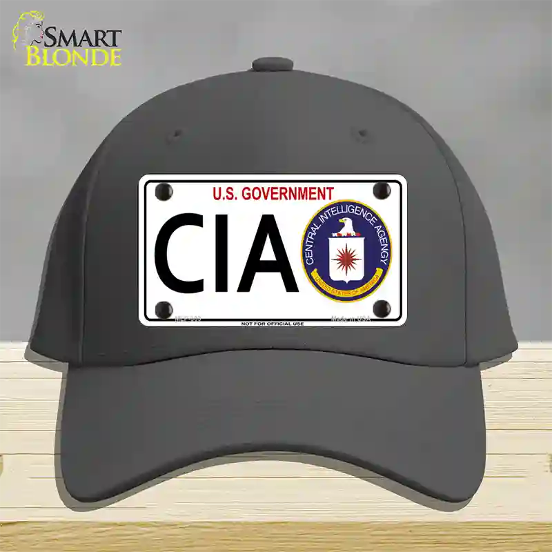 CIA Novelty License Plate Hat Cotton / Charcoal