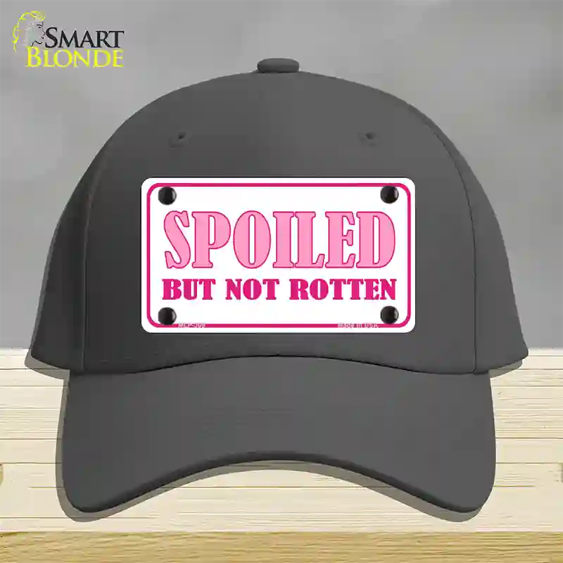 Spoiled But Not Rotten Novelty License Plate Hat Cotton / Charcoal