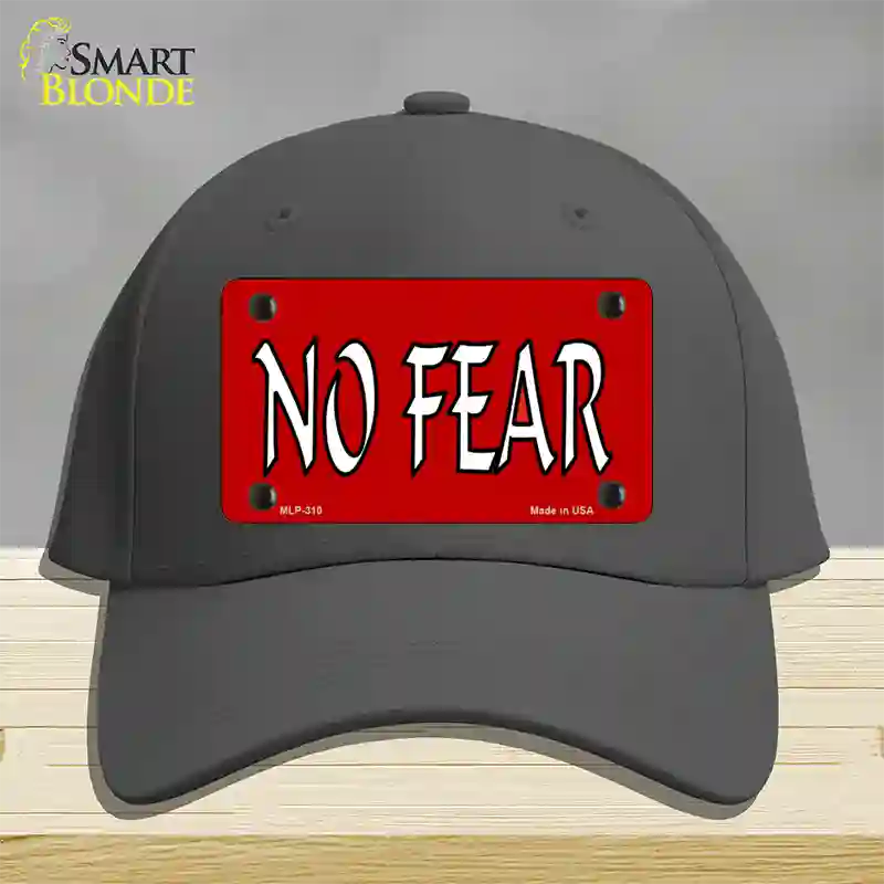 No Fear Novelty License Plate Hat Cotton / Charcoal