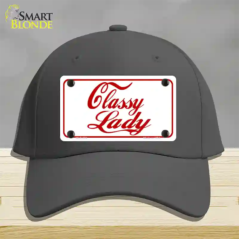 Classy Lady Novelty License Plate Hat Cotton / Charcoal