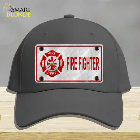 Firefighter Badge Novelty License Plate Hat Cotton / Charcoal