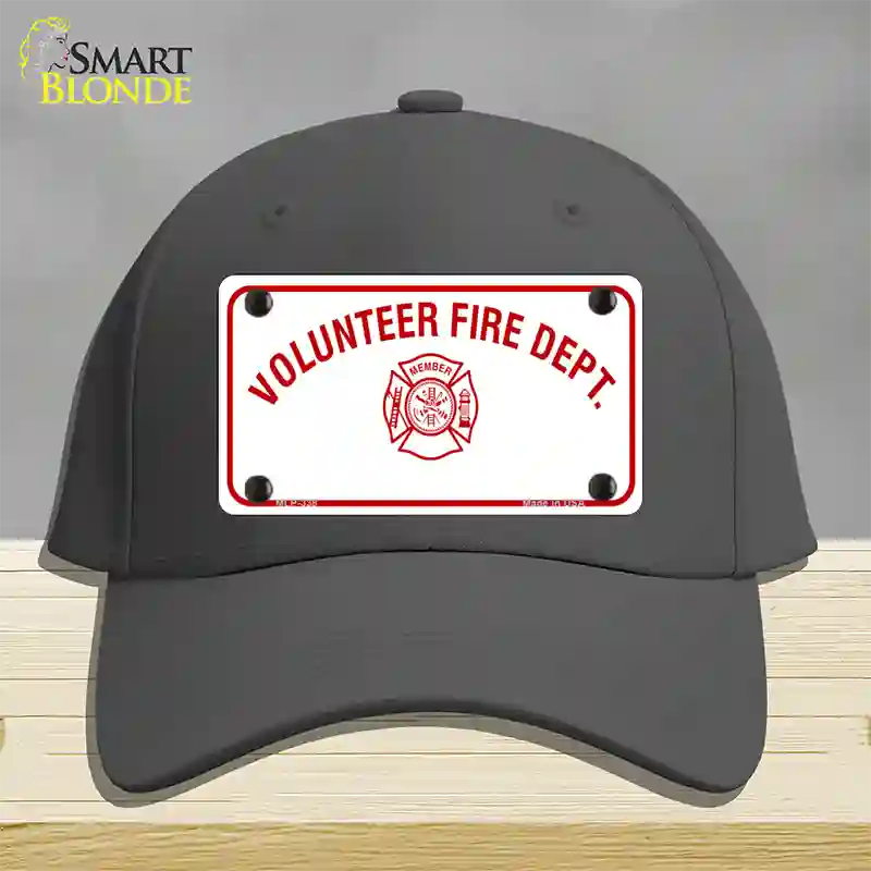 Volunteer Fire Department Novelty License Plate Hat Cotton / Charcoal