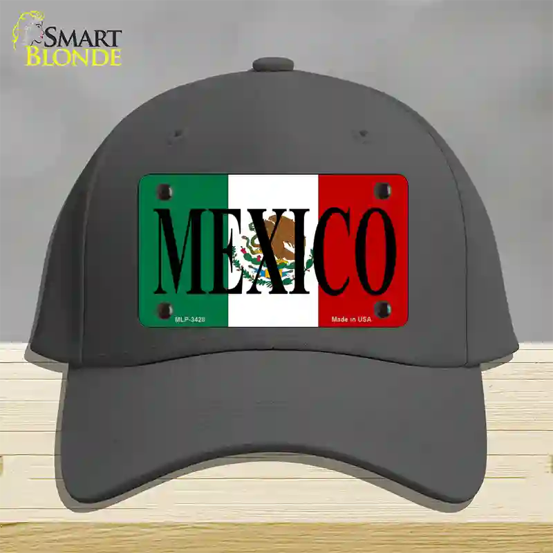 Mexico Novelty License Plate Hat Cotton / Charcoal