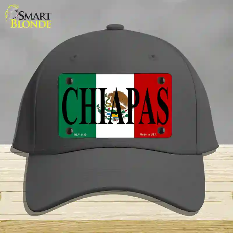 Chiapas Novelty License Plate Hat Cotton / Charcoal