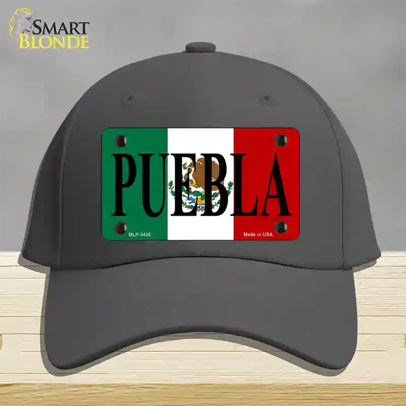 Puebla Novelty License Plate Hat Cotton / Charcoal