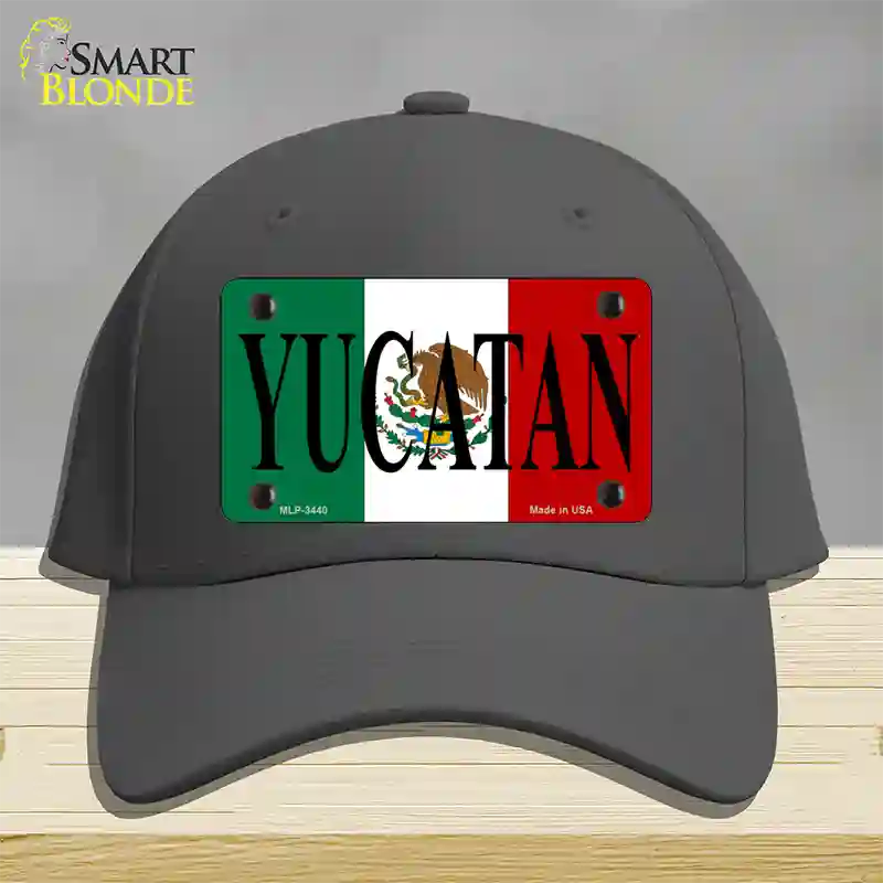 Yucatan Novelty License Plate Hat Cotton / Charcoal