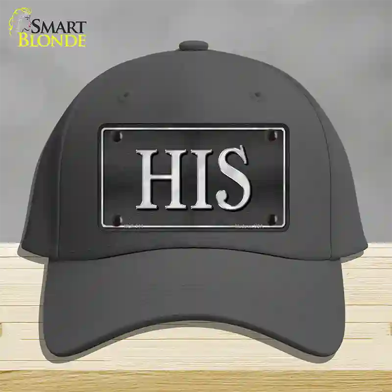 HIS Novelty License Plate Hat Cotton / Charcoal