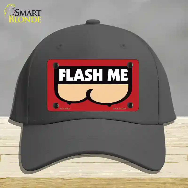 Flash Me Novelty License Plate Hat Cotton / Charcoal