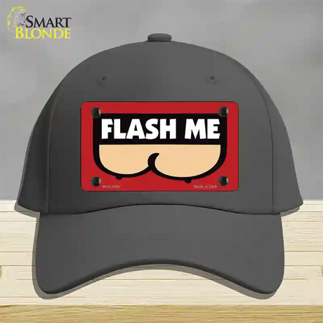 Flash Me Novelty License Plate Hat Cotton / Charcoal