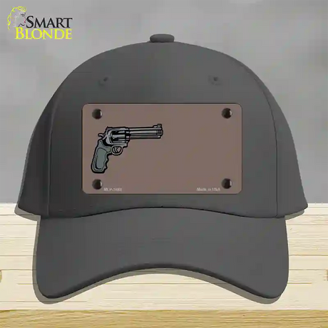 Gun Offset Customizable Novelty License Plate Hat Cotton / Charcoal