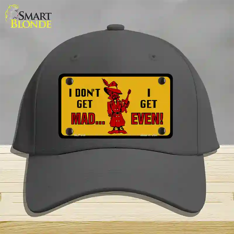 Dont Get Mad Novelty License Plate Hat Cotton / Charcoal