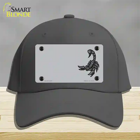 Scorpion Offset Novelty License Plate Hat Cotton / Charcoal