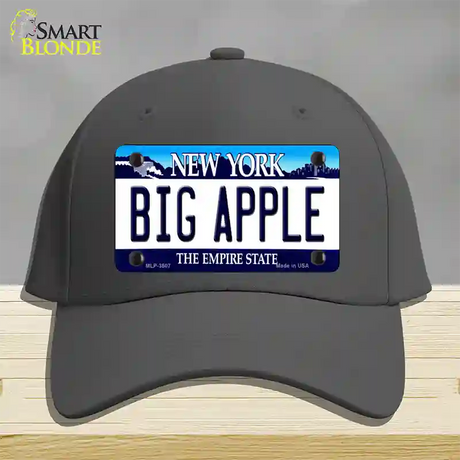 Big Apple New York Novelty License Plate Hat Cotton / Charcoal