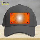 Orange White Fade Scratched Novelty License Plate Hat Cotton / Charcoal