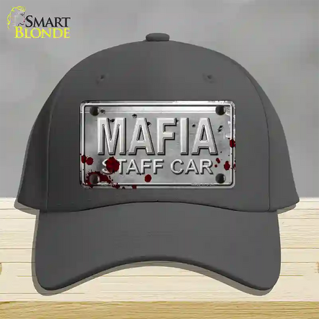 Mafia Staff Car Novelty License Plate Hat Cotton / Charcoal