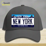 New York State Novelty License Plate Hat Cotton / Charcoal