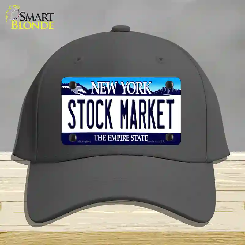 Stock Market New York Novelty License Plate Hat Cotton / Charcoal