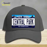 Central Park New York Novelty License Plate Hat Cotton / Charcoal