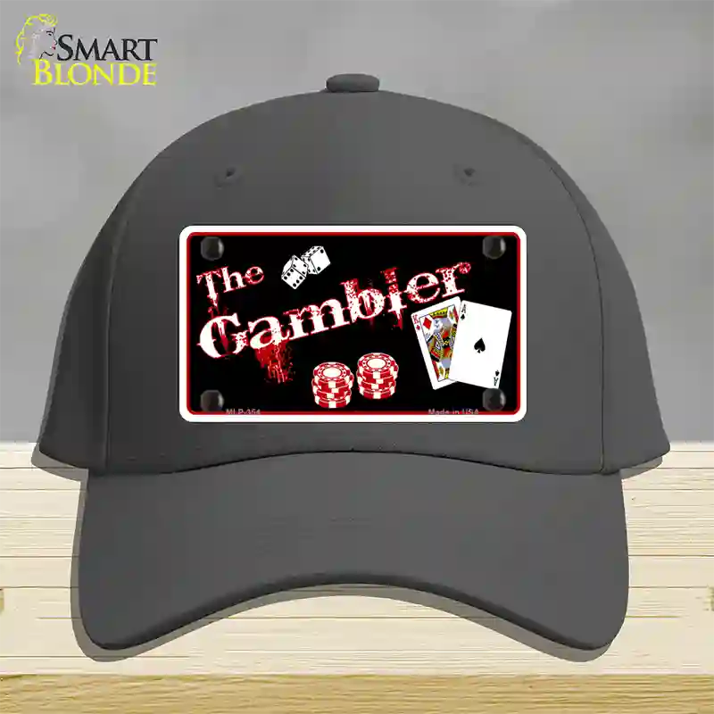 Gambler Novelty License Plate Hat Cotton / Charcoal