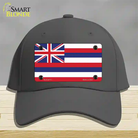 Hawaii Flag State Flag Novelty License Plate Hat Cotton / Charcoal