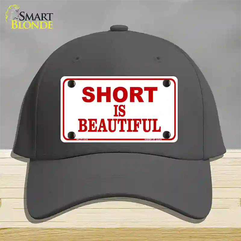 Short Is Beautiful Novelty License Plate Hat Cotton / Charcoal