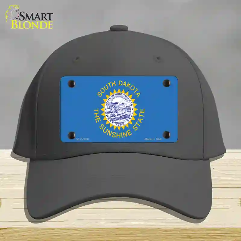 South Dakota State Flag Novelty License Plate Hat Cotton / Charcoal