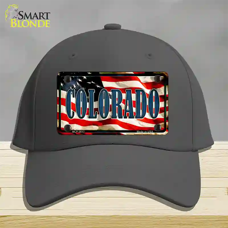 Colorado USA Novelty License Plate Hat Cotton / Charcoal