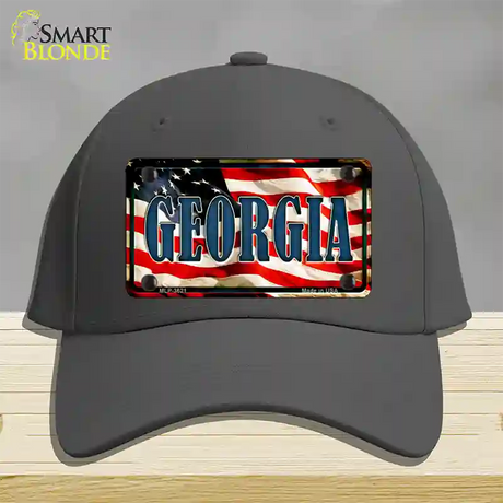 Georgia USA Novelty License Plate Hat Cotton / Charcoal