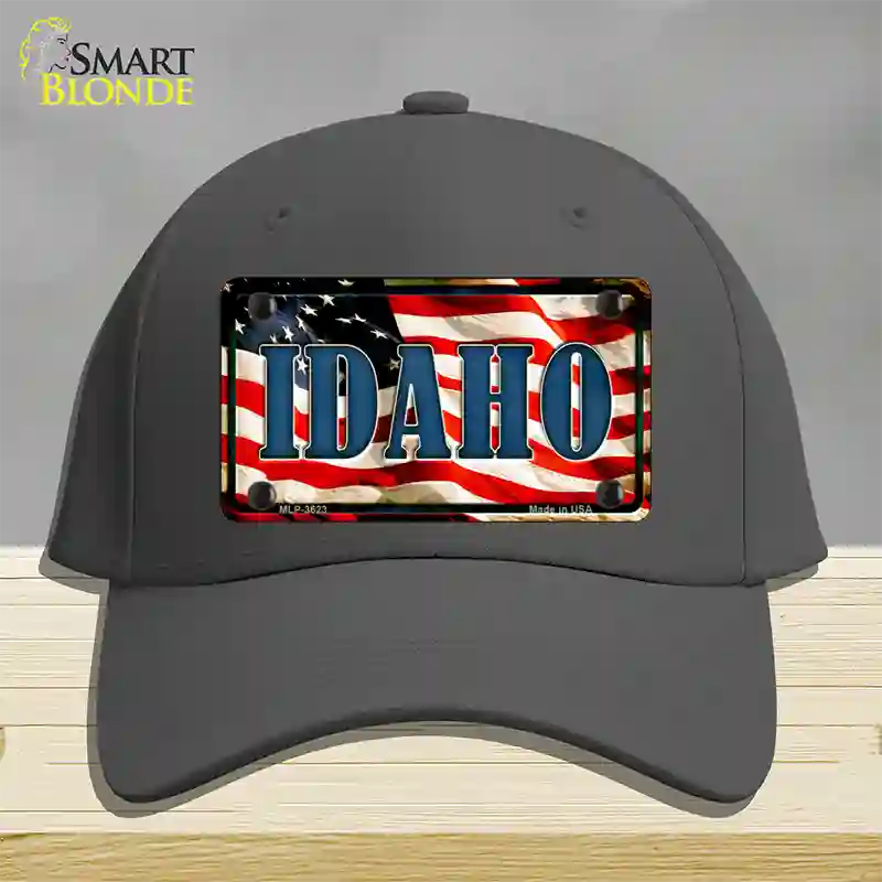 Idaho USA Novelty License Plate Hat Cotton / Charcoal