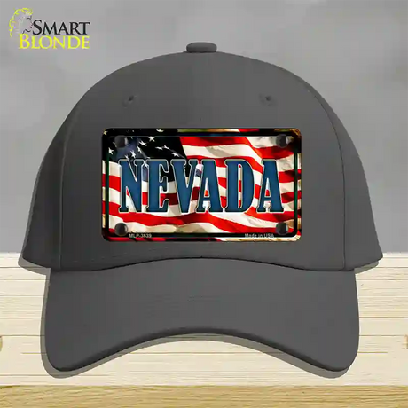 Nevada USA Novelty License Plate Hat Cotton / Charcoal