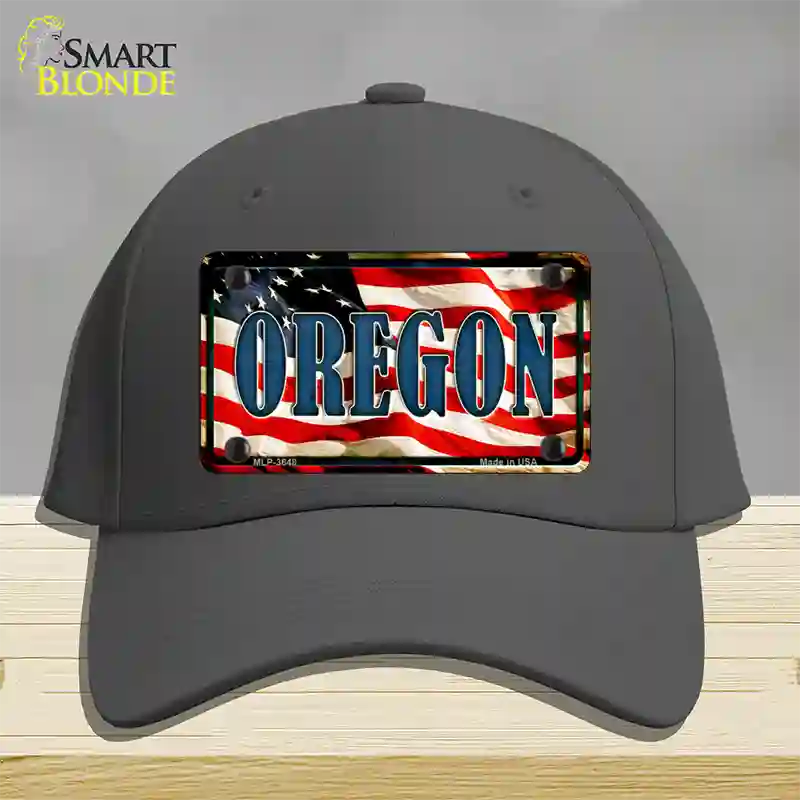 Oregon USA Novelty License Plate Hat Cotton / Charcoal