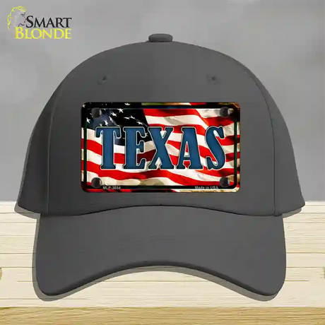 Texas USA Novelty License Plate Hat Cotton / Charcoal