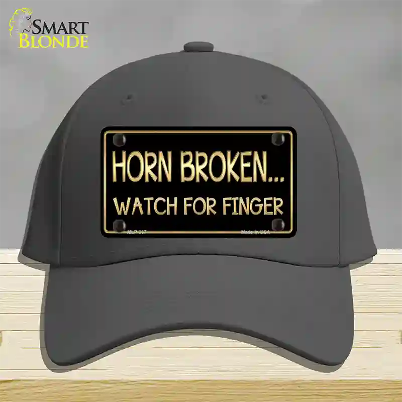 Horn Broken Watch For Finger Novelty License Plate Hat Cotton / Charcoal