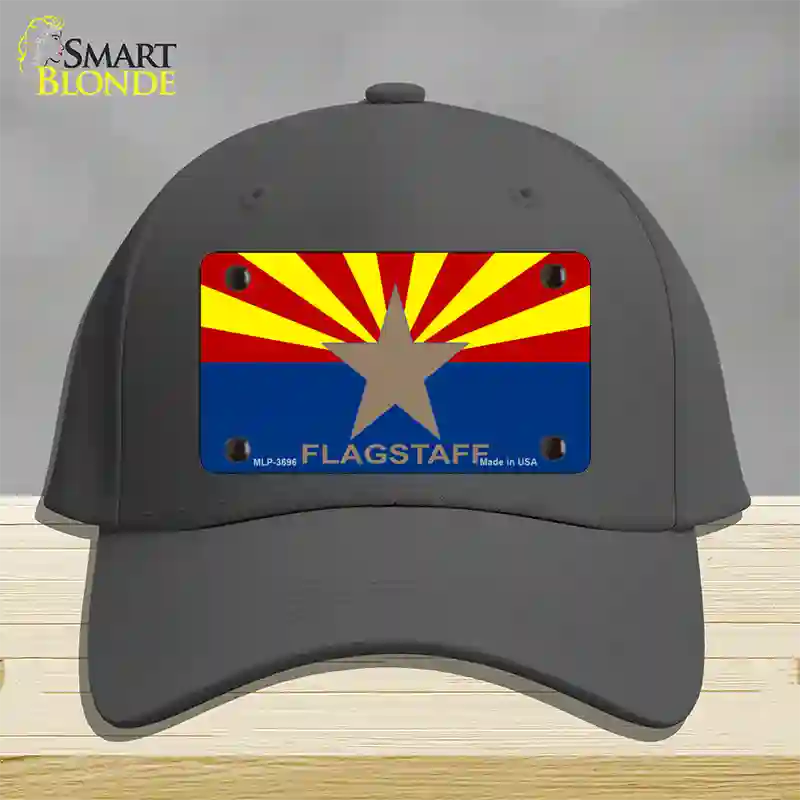 Flagstaff Arizona State Flag Novelty License Plate Hat Cotton / Charcoal