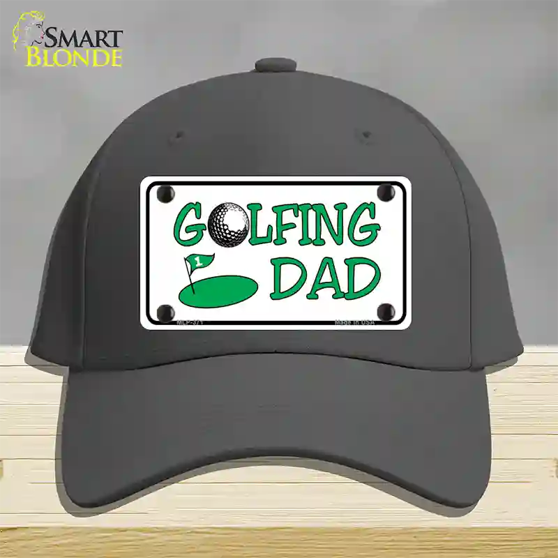 Golfing Dad Novelty License Plate Hat Cotton / Charcoal