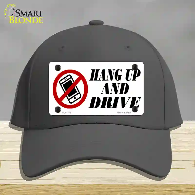 Hang Up And Drive Novelty License Plate Hat Cotton / Charcoal