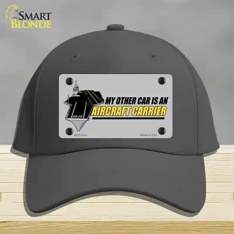 My Other Car Aircraft Carrier Novelty License Plate Hat Cotton / Charcoal