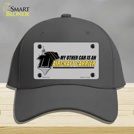 My Other Car Aircraft Carrier Novelty License Plate Hat Cotton / Charcoal