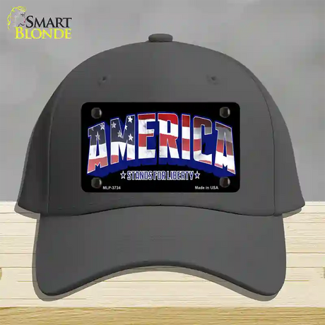 America Novelty License Plate Hat Cotton / Charcoal