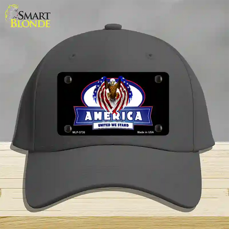 America United Novelty License Plate Hat Cotton / Charcoal