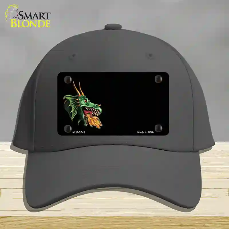 Dragon Offset Customizable Novelty License Plate Hat Cotton / Charcoal