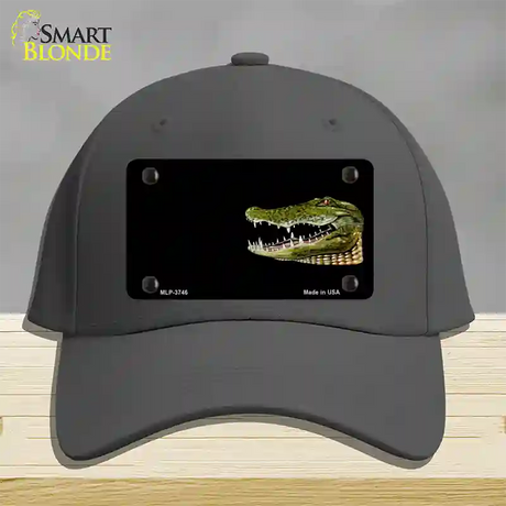 Gator Offset Novelty License Plate Hat Cotton / Charcoal