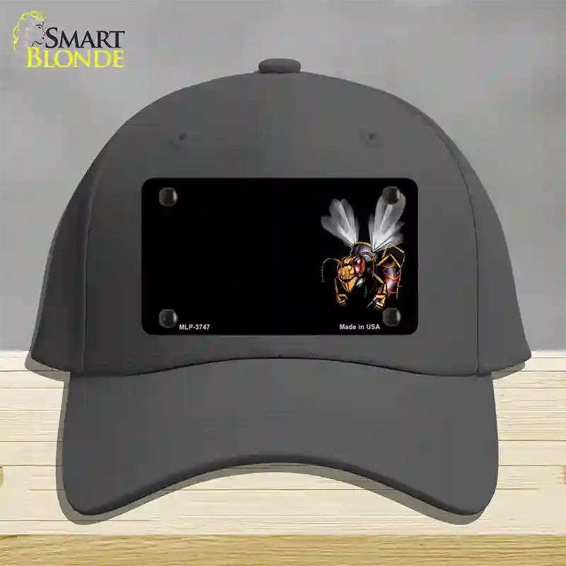 Hornet Offset Novelty License Plate Hat Cotton / Charcoal