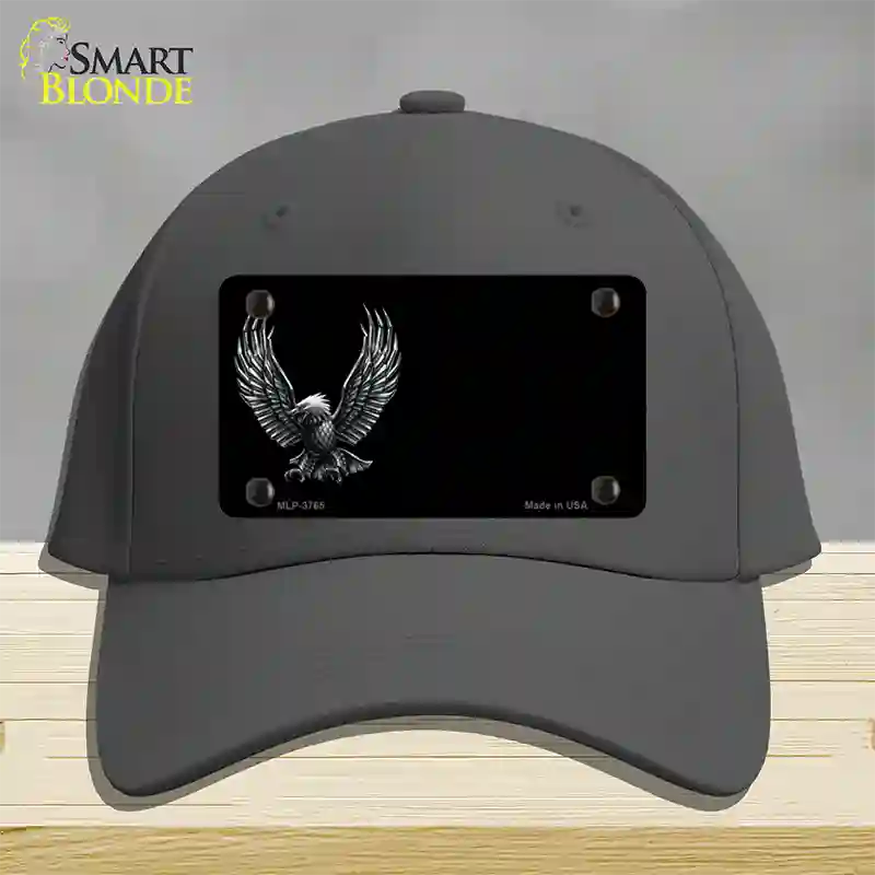 Eagle Offset Black Novelty License Plate Hat Cotton / Charcoal