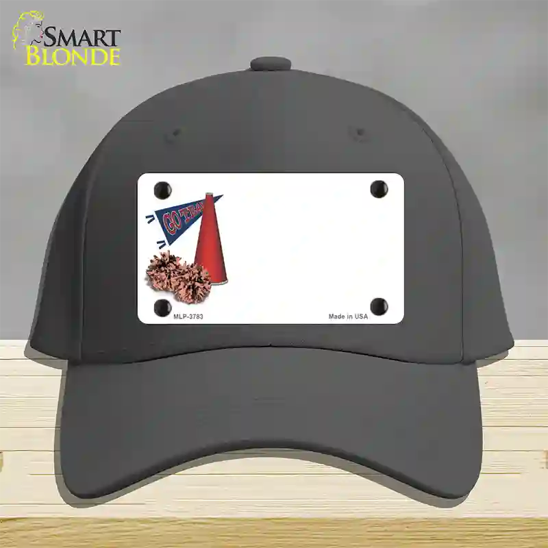 Pom And Cheer Offset Novelty License Plate Hat Cotton / Charcoal